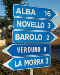 road sign barolo